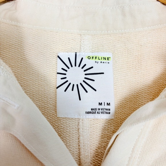 OFFLINE by Aerie Ombre Sweatshirt Shirt Jacket Women's Medium Orange Button Down - Picture 4 of 6